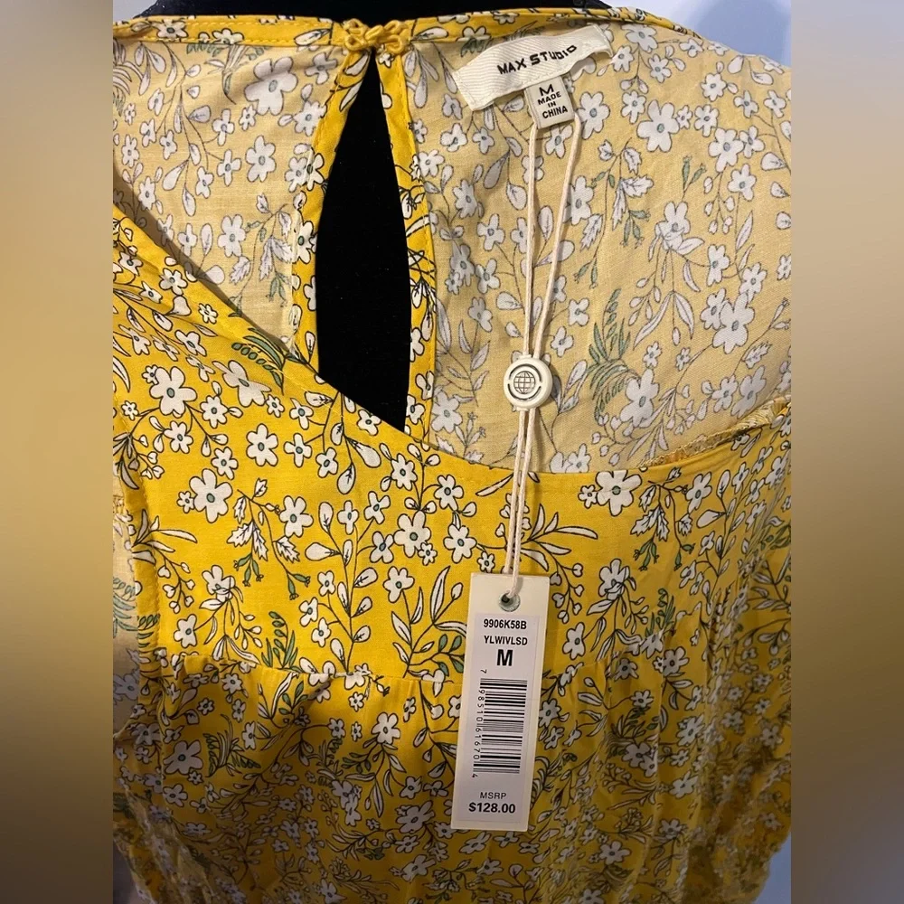 Max Studio Yellow Floral Maxi Dress - Picture 5 of 5